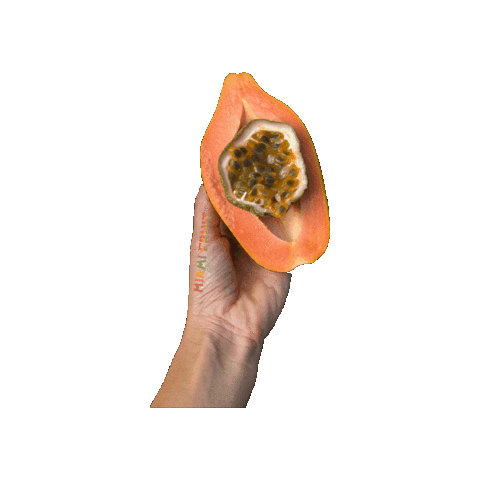 Tropical Fruit Papaya Sticker by Miami Fruit