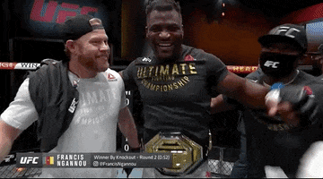 Happy Francis Ngannou GIF by UFC