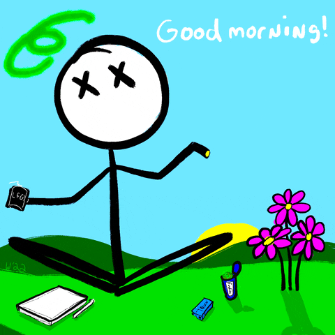 Getting High Good Morning GIF by Stoner Stick People