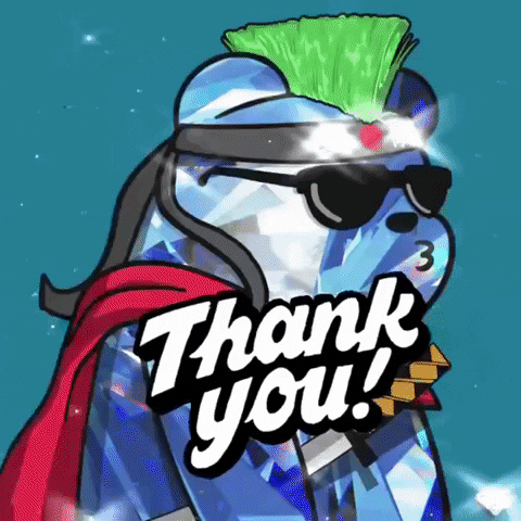 Thanks Love GIF by SuperRareBears