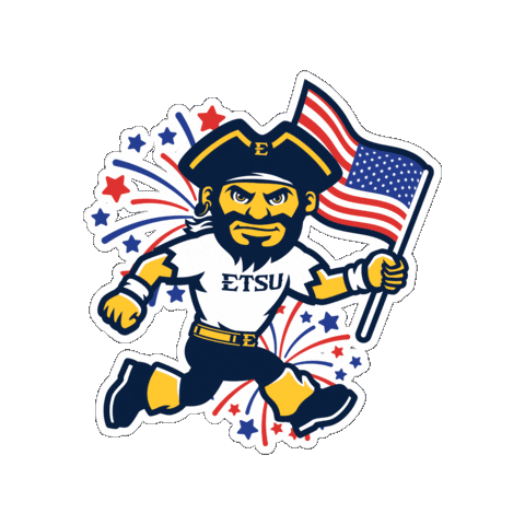 4Th Of July Tennessee Sticker by ETSU