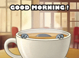 Good Morning Coffee Cup GIF by InfiNFT Royale