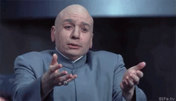 Movie gif. Mike Myers as Dr. Evil in Austin Powers holds his arms out and beckons for someone to embrace himself. He has a pleading, earnest expression on his face. 