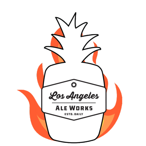 Pineapple Sticker by Los Angeles Ale Works