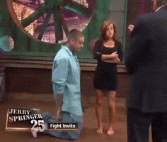 Stay Here Jerry Springer GIF