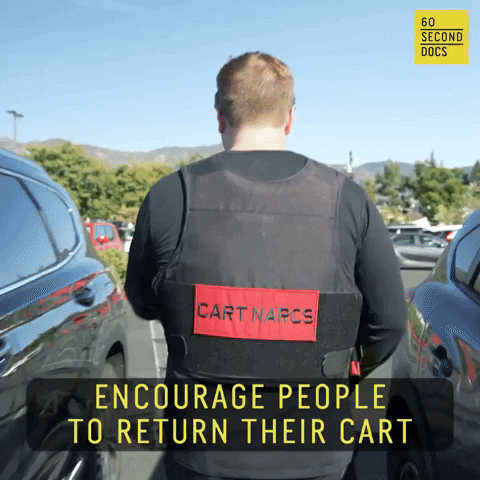 Shopping Cart Parking Lot GIF by 60 Second Docs