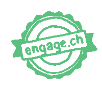engageDSJ logo politics engagement stamp Sticker