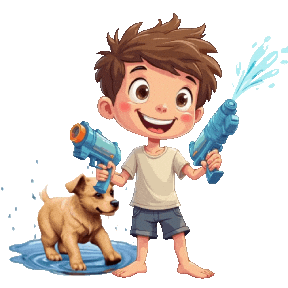 Boys Girls Cute Puppy Sticker