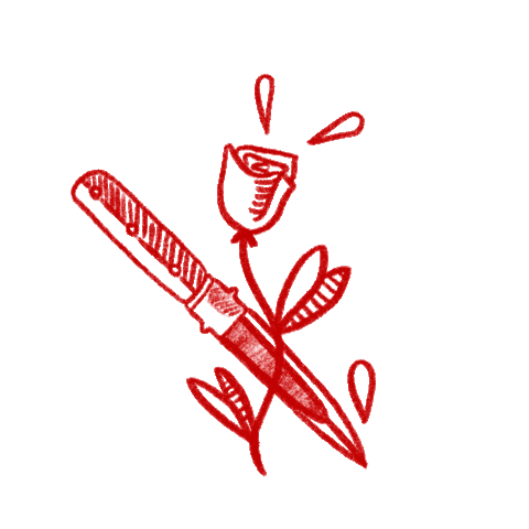 Rose Knife Sticker