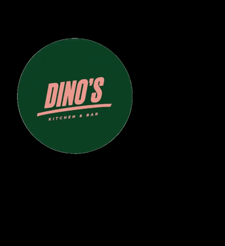 Logo Drinks GIF by Dino's Kitchen & Bar