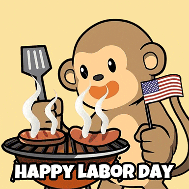 Labor Day Usa GIF by Wise Monkey Meme