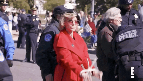 Resultado de imagem para JANE FONDA gif protest