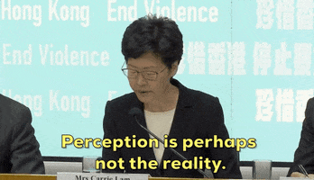 hong kong protests carrie lam perceptuon is not the reality GIF