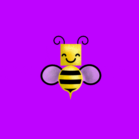 happixs happy yellow feliz bee GIF