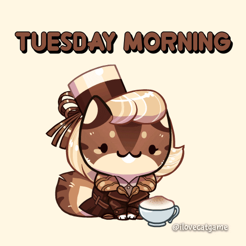 Tuesday Morning Cat GIF by Mino Games