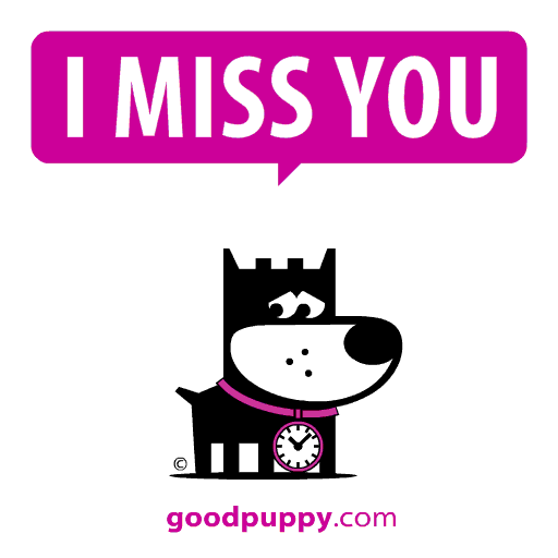 i miss you puppy gif