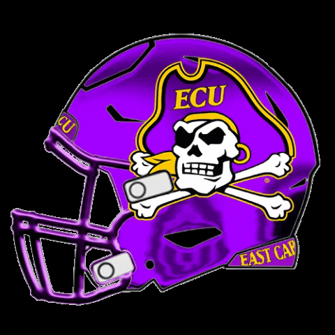 North Carolina Helmet GIF by ECU Athletics