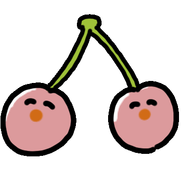Fruit Cherry Sticker by kupaberu