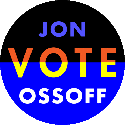 Jon Ossoff Vote Sticker by Laura Smith Art