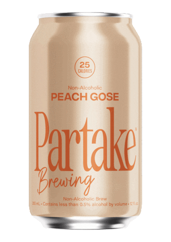 Non Alcoholic Peach Sticker by Partake Brewing