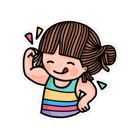 Girl Training Sticker