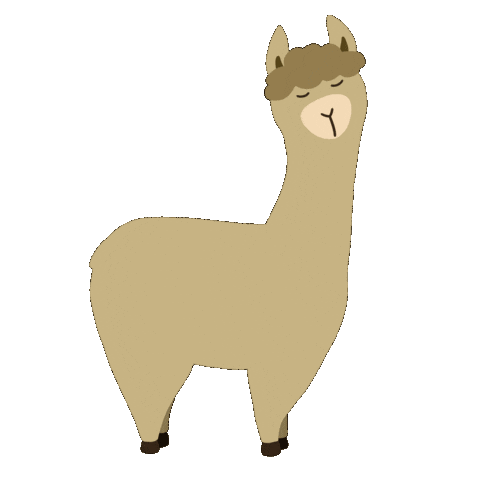Illustration Alpaca Sticker