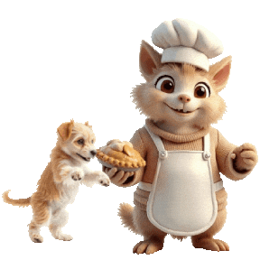 The Baker Hungry Dog Sticker
