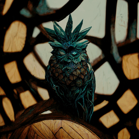 Owl Pineapple GIF by Arti the AI