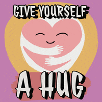 Love Yourself Hug GIF by Fox Fisher