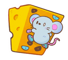 Mouse Climbing Sticker by yudoart