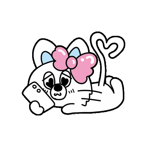 Cat Love Sticker by LINDA. Inc.