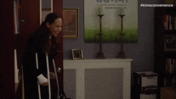 Arriving Late Amanda Brugel GIF by Kim's Convenience