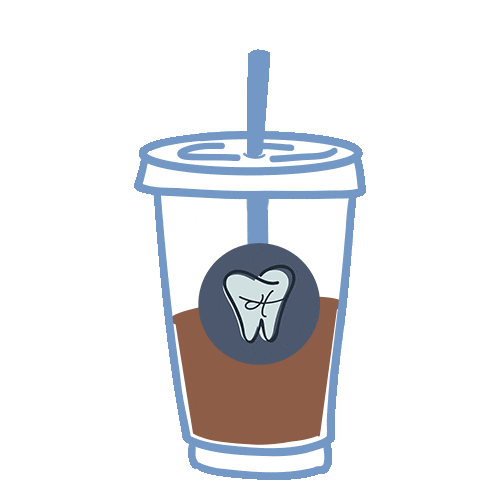 Iced Coffee Sticker by Hanson Orthodontics Allen