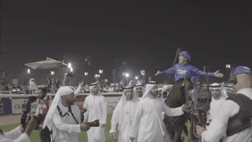 worldhorseracing celebration horse racing hand clap godolphin GIF