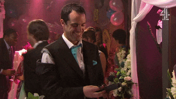 Party Wedding GIF by Hollyoaks