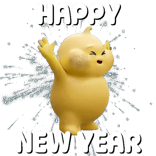 Excited New Years Sticker by Butter baby