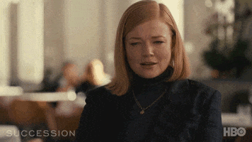 Shocked Sarah Snook GIF by SuccessionHBO