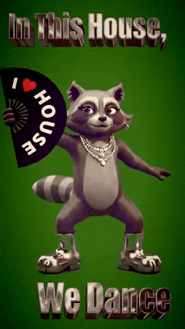 House Music Hand Fan GIF