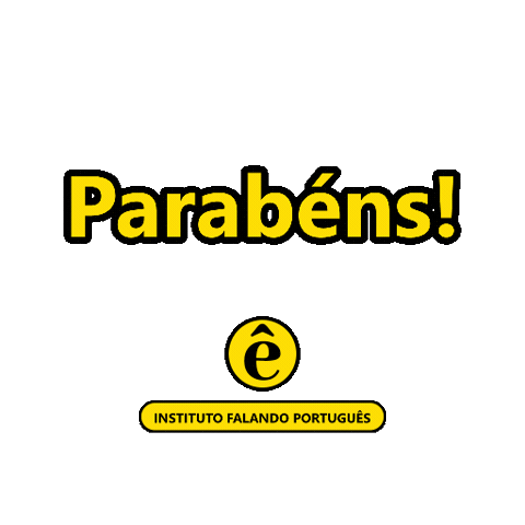 Promo Parabens Sticker by Instituto Falando Português