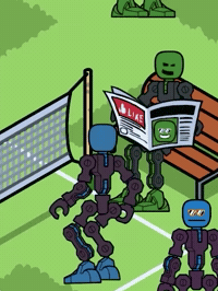 Volleyball Jump at the Net