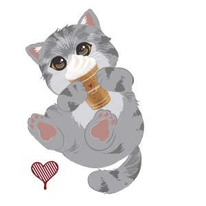 Cat Love Sticker by Kenangan Coffee