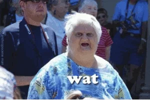 old woman loop GIF