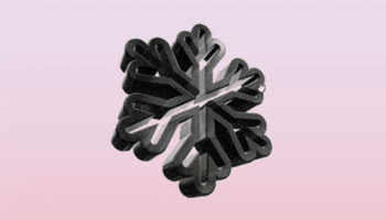 Black Snow Snowflake GIF by SVG Design
