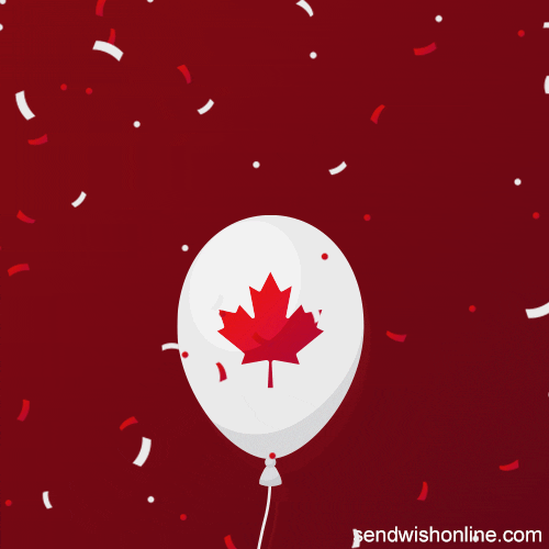 Canadian Flag Love GIF by sendwishonline.com