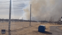 Grass Fire Forces Evacuations in Northern Texas