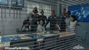 Air Force Meeting GIF by Hallmark Movies & Mysteries