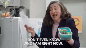 i don't even know who i am right now baroness von sketch GIF