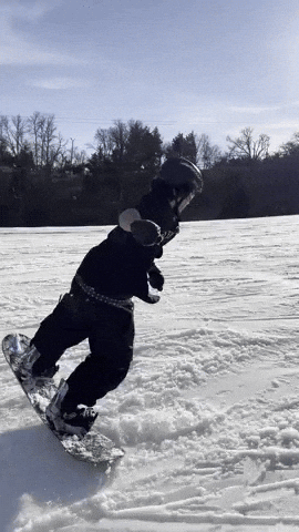 Winter Snowboarding GIF