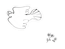 Flower Bird Sticker by J-FES Official