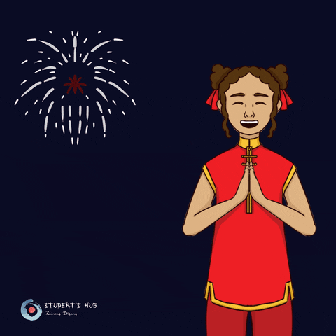 Happy New Year Fireworks GIF by Zhineng Qigong